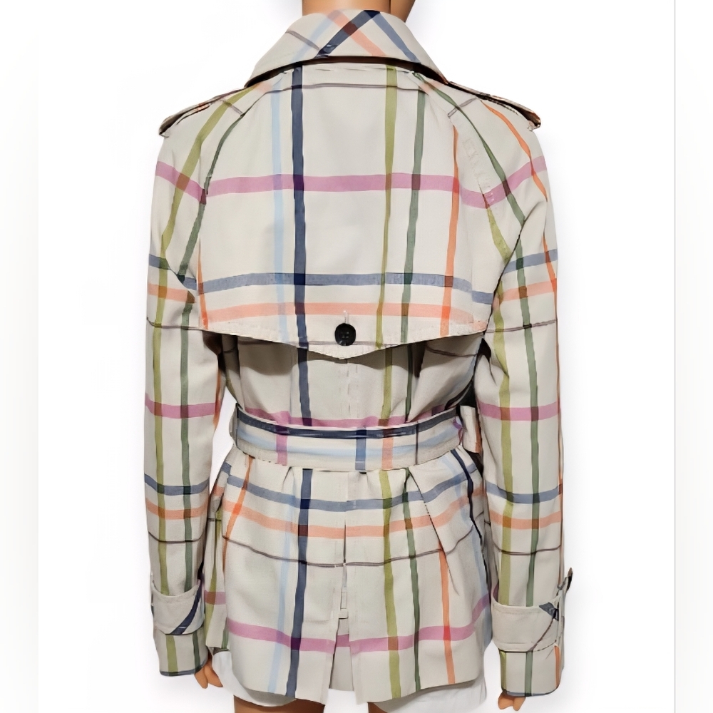 Coach Multicolor Plaid Trench Coat - Picture 4 of 14